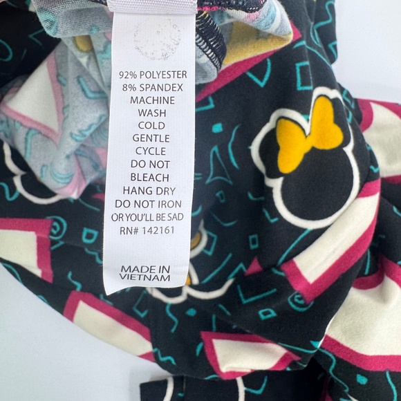 Lularoe Leggings Women One Size Black Minnie Mouse Retro Comfy Stretch Disney - Picture 6 of 11